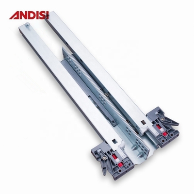 Kitchen Cabinet Drawer Slide Channel Single Extension Soft Close Two Way Push to Open