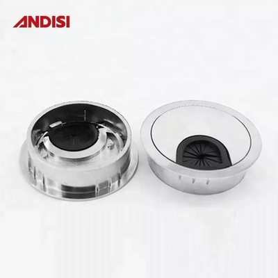 Connector Finish Chrome/Nickel Plated Office Table Outlets Cable Sleeve Cover Grommet