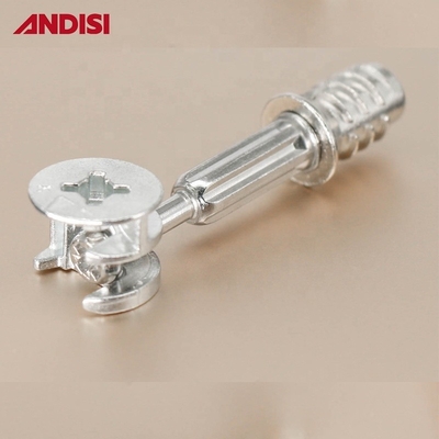 Mini Fix Cam and Bolt Dowel Insert Nut Zinc Alloy Furniture Hardware Joint Connector