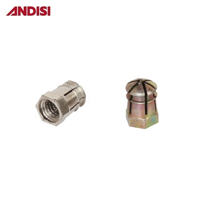 Home Office Furniture Connecting Mini Fix M6x13 Nut Bolt Zinc Alloy Wood Insert Nut