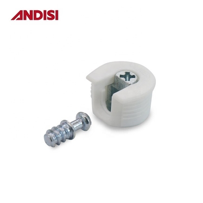 Wood Furniture Cabinet Connecting Rafix 2 in 1 Plastic Eccentric Joint Connector