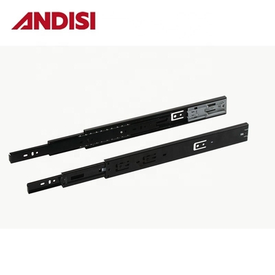 Furniture Cabinet Full Extension Telescopic Push to Open Drawer Rails Channel Ball Bearing Drawer Slides