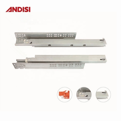 Modern Design Furniture Single or Full Extension Push to Open Undermount Drawer Slide
