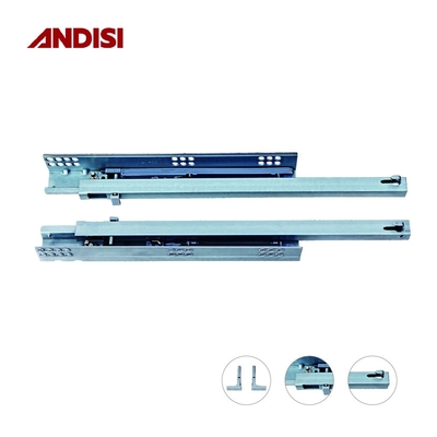 Furniture Cold Rolled Steel Under Mount Telescopic Drawer Channel Slides Rail 500mm