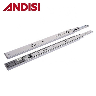 45mm Furniture Cabinet Drawer Rails Full Extension Push to Open Ball Bearing Drawer Slides