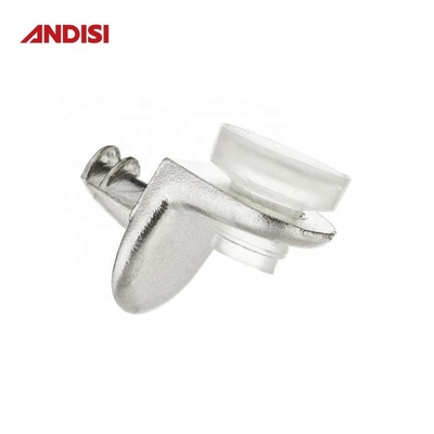 Dia 5mm Zinc Alloy PVC Glass Shelf Support Bracket for Wooden and Display Shelf Cabinet