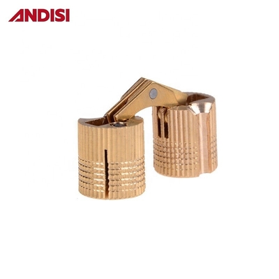 180 Degree Barrel Pin Hinge in Brass Finish for Wooden Gift Boxes and Hidden Doors