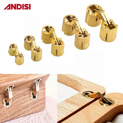 180 Degree Barrel Pin Hinge in Brass Finish for Wooden Gift Boxes and Hidden Doors