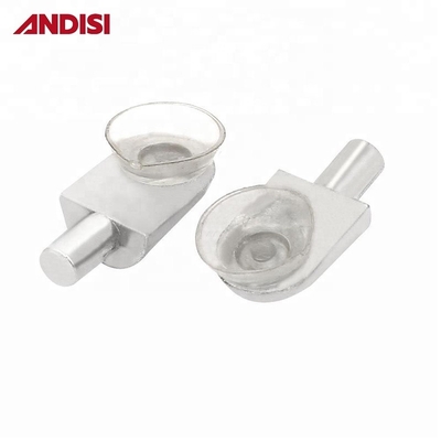 Furniture Hardware Zinc Alloy Glass Shelf Pins 5mm Diameter with Shelve Studs and Pegs
