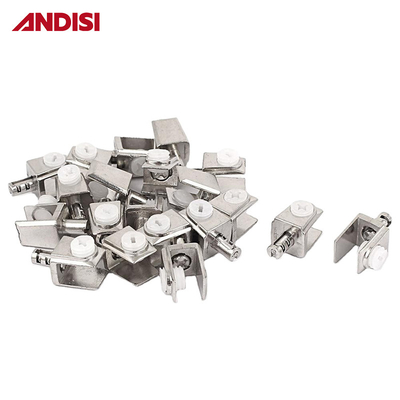 adjustable shelf holder mini zinc alloy glass clamp shelf support for mail packing