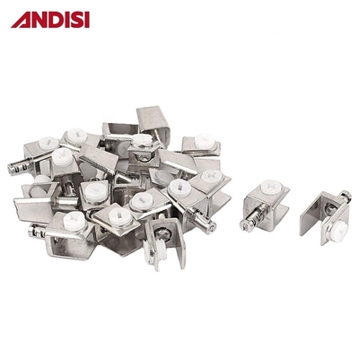 Adjustable Shelf Holder Mini Zinc Alloy Glass Clamp Shelf Support for Decorative Shelf