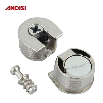 Zinc alloy furniture connecting bolt cam plastic shelf connector for wood panels 20mm