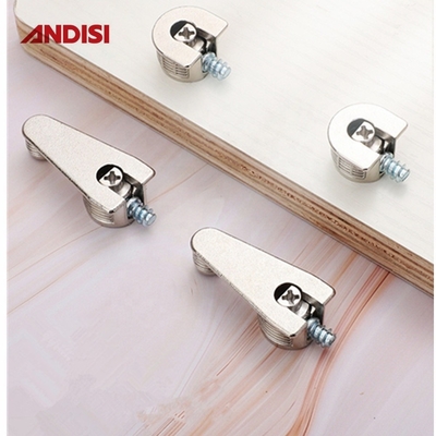 Zinc alloy furniture connecting bolt cam plastic shelf connector for wood panels 20mm