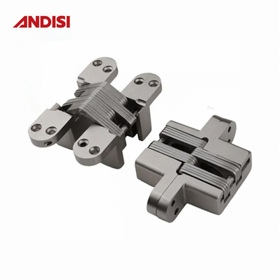 Zinc Alloy Pivot Hidden Butt Cross Special Type Invisible Hinge for Furniture Market