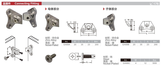 Modern Design Furniture Zinc Alloy Connecting Wood Corner Joint Cabinet Connector Bracket for Cabinet