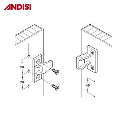 Black Finish Plastic Quick Joint Connection Fittings for Easy Office Cabinet Assembly