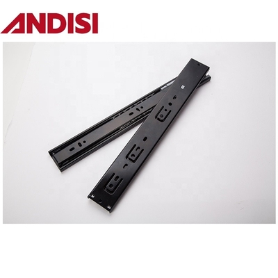 Zinc Plated Finish 45mm Soft Close Ball Bearing Drawer Slide Rail for Furniture Hardware