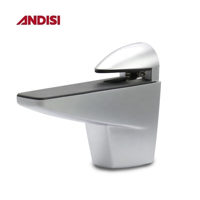 Zinc Alloy Chrome Glass Shelf Clamp Bracket with Adjustable F Shape Glass Holder Clip