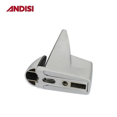 Zinc Alloy Chrome Glass Shelf Clamp Bracket with Adjustable F Shape Glass Holder Clip