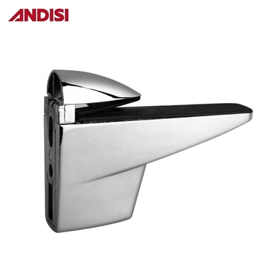 Zinc Alloy Chrome Glass Shelf Clamp Bracket with Adjustable F Shape Glass Holder Clip