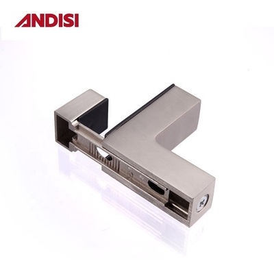 Zinc Alloy Steel Glass Clamp for Adjustable Height L-Shaped Glass Shelf Brackets