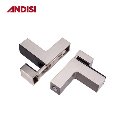 Zinc Alloy Steel Glass Clamp for Adjustable Height L-Shaped Glass Shelf Brackets