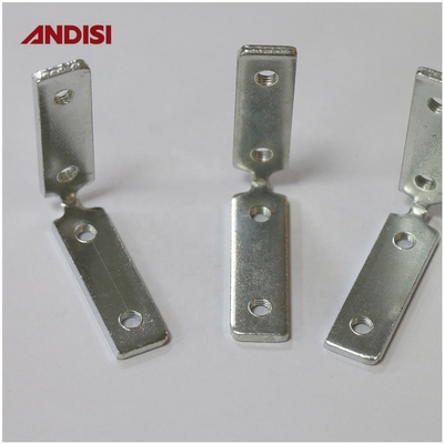 Wood Cabinet Right Angle Corner Bracket with Screw Thread Zinc Plated Iron Material