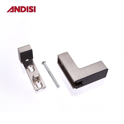 Zinc Alloy Steel Glass Clamp for Adjustable Height L-Shaped Glass Shelf Brackets
