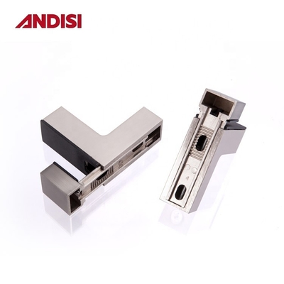 Zinc Alloy Steel Glass Clamp for Adjustable Height L-Shaped Glass Shelf Brackets