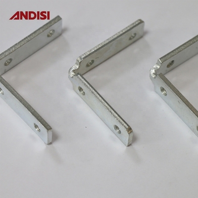 Wood Cabinet Right Angle Corner Bracket with Screw Thread Zinc Plated Iron Material
