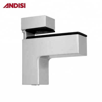 Zinc Alloy Steel Glass Clamp for Adjustable Height L-Shaped Glass Shelf Brackets