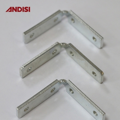 Wood Cabinet Right Angle Corner Bracket with Screw Thread Zinc Plated Iron Material
