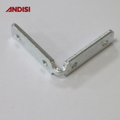 Wood Cabinet Right Angle Corner Bracket with Screw Thread Zinc Plated Iron Material