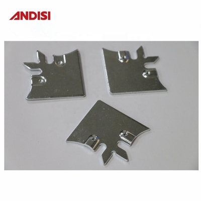 Nonstandard 3mm Fish Shape Zinc Plated Steel Metal Bracket with Hole Connector Flat Cabinet Corner Brace