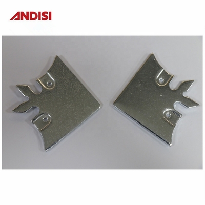 Nonstandard 3mm Fish Shape Zinc Plated Steel Metal Bracket with Hole Connector Flat Cabinet Corner Brace