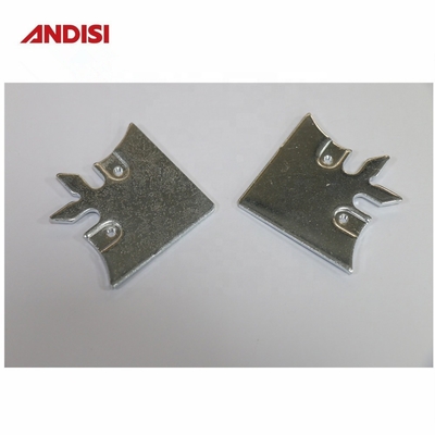 Nonstandard 3mm Fish Shape Zinc Plated Steel Metal Bracket with Hole Connector Flat Cabinet Corner Brace