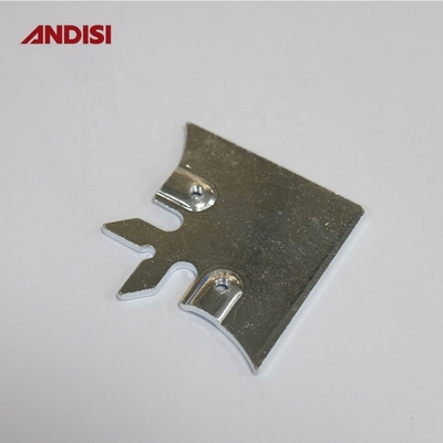 Nonstandard 3mm Fish Shape Zinc Plated Steel Metal Bracket with Hole Connector Flat Cabinet Corner Brace