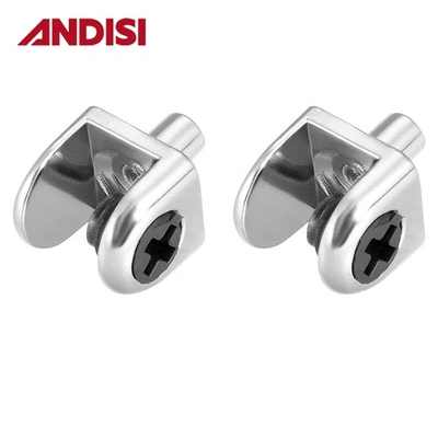 Adjustable Semi-Circular Zinc Alloy Shelf Bracket for Small Wall Mount Glass Shelf
