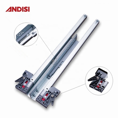 Kitchen Cabinet Drawer Slide Channel Single Extension Soft Close Two Way Push to Open