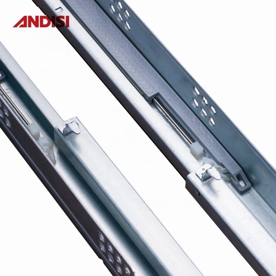 Kitchen Cabinet Drawer Slide Channel Single Extension Soft Close Two Way Push to Open