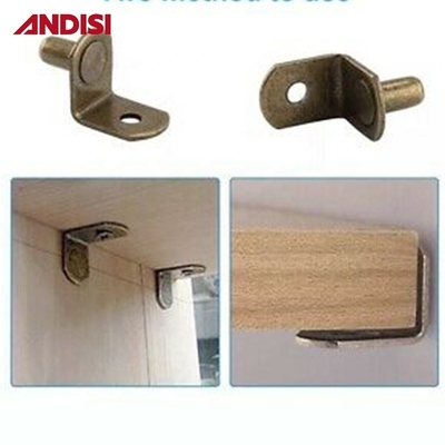 Metal Cabinet Steel L Shape Furniture Joint Shelf Bracket Support with 6mm Diameter