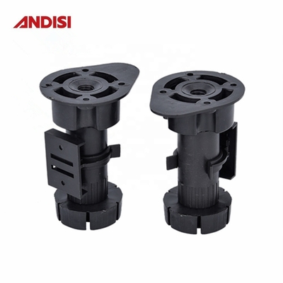 Adjustable Table Leveling Feet for Kitchen Furniture 3 100-170mm Height and Black Finish