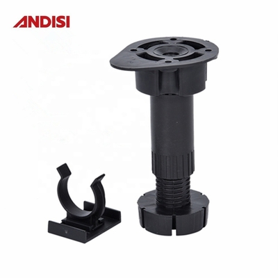Adjustable Table Leveling Feet for Kitchen Furniture 3 100-170mm Height and Black Finish