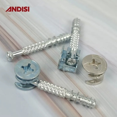 Furniture Fitting 3 in 1 Mini Fix Screw Cam Lock Nuts for Cabinet Connector KD Fitting