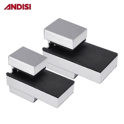 OEM Zinc alloy steel Adjustable height 0-22mm Wall Mount angle glass to glass shelf bracket glass clamp