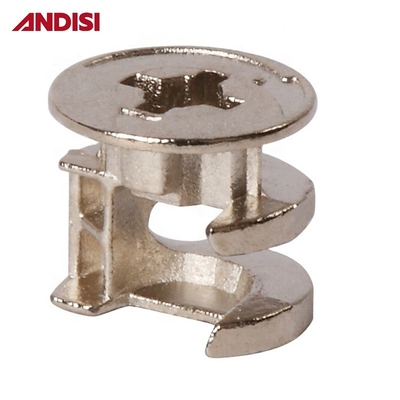 ANDISI Connecting Mini Fix 3 in 1 Cam Lock Nuts for Furniture Zinc Plated/Nickel Plated