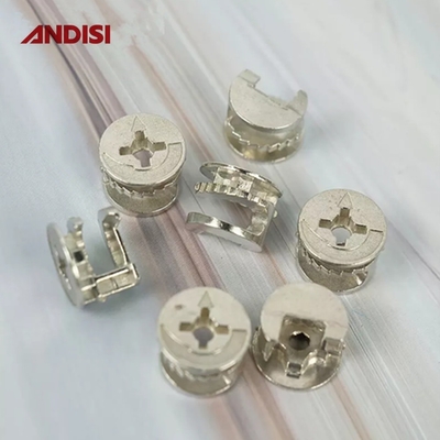 ANDISI Connecting Mini Fix 3 in 1 Cam Lock Nuts for Furniture Zinc Plated/Nickel Plated