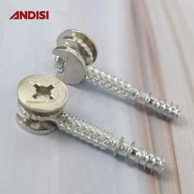 ANDISI Connecting Mini Fix 3 in 1 Cam Lock Nuts for Furniture Zinc Plated/Nickel Plated