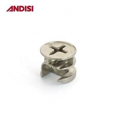 Modern Furniture Zinc Alloy Hidden Cam Door Lock for Cams Dowels Fitting Eccentric Cam