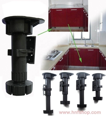 Modern Design Adjustable Plastic Kitchen Cabinet Leg for Leveling Table Plinth Foot